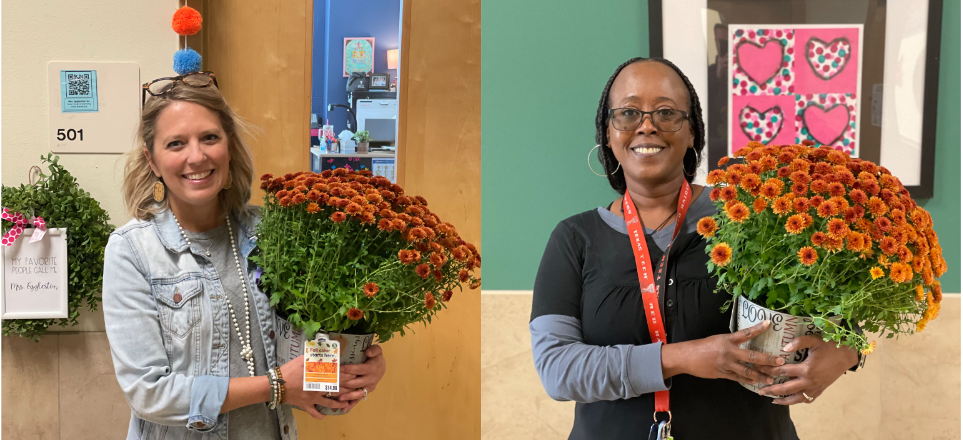  Photos of October 2023 Teacher & Staff Member of the Month